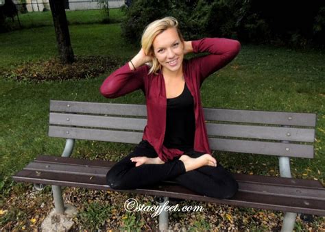 beautiful blonde shows her soles in the park feet file feet porn