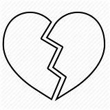 Broken Heart Clipart Svg Drawing Clip Hearts Line Halves Outline Couple Icon Lovers Drawings Valentines Pain Cliparts Vector Icons Designlooter sketch template