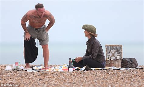 Lady Victoria Hervey Suffers Nip Slip On Brighton Beach Daily Mail Online