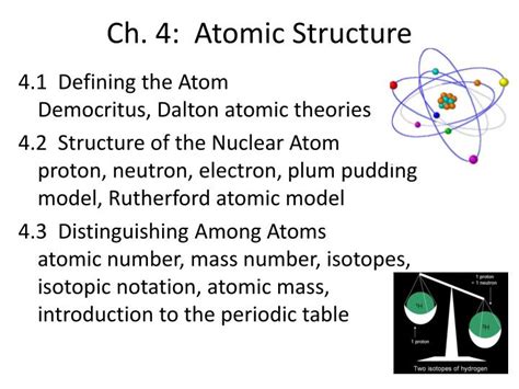 ppt ch 4 atomic structure powerpoint presentation free download
