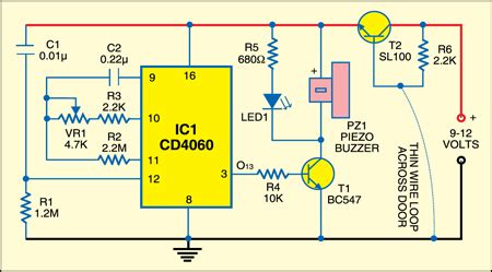 build  wire break alarm  delay circuit diagram electronic circuits diagram