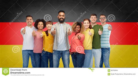International Group Of People Showing Thumbs Up Stock