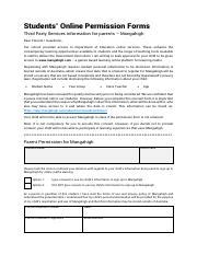 privacy document qlpdf students  permission forms  party