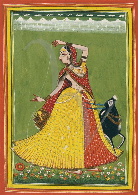 indian princess painting print india antique artwork woman etsy