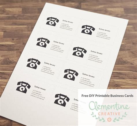 diy printable business card template