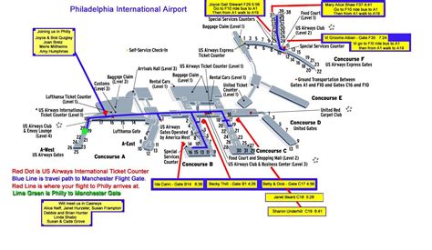 philadelphia airport map map philadelphia airport pennsylvania usa