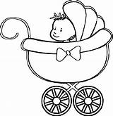 Baby Coloring Stroller sketch template