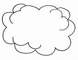 Cloud Coloring Pages Outline Clipart Kids Print Printable Clouds Line Shapes Library sketch template