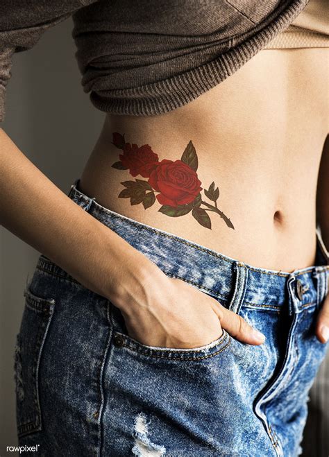 Download Premium Psd Of Closeup Of Lower Hip Tattoo Of A Woman 383812