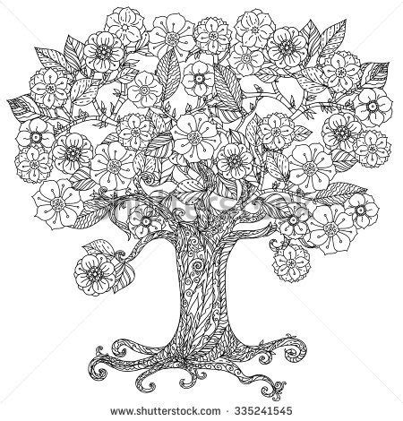 floweringtree coloring page printable