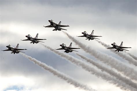 thunderbirds perform  delta formation sortie