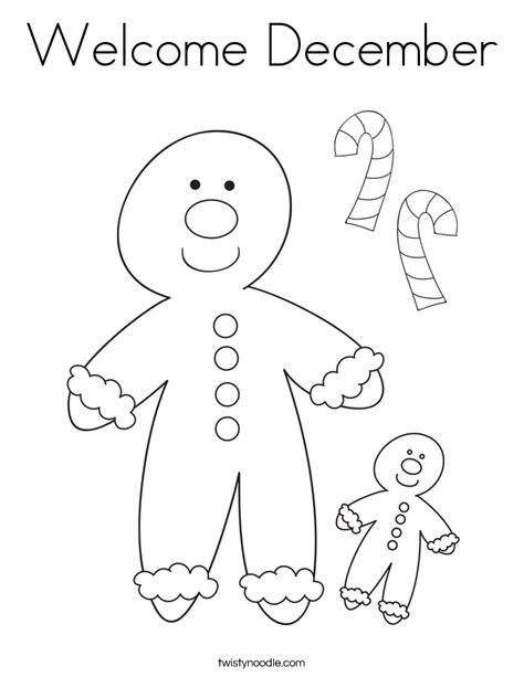 december coloring page coloring home