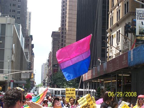 bi pride in nyc 2008 the bisexual pride flag flying high