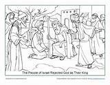 Coloring Israel God King Rejected Their Disobedience Wanted Bible sketch template