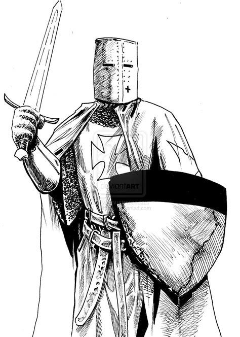 templar knight drawings