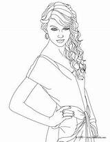 Swift Taylor Coloring Pages Printable Singer Singers Famous Hellokids Desenhos Para Colouring Colorir Print Color People Pintar Sheets Adult Book sketch template