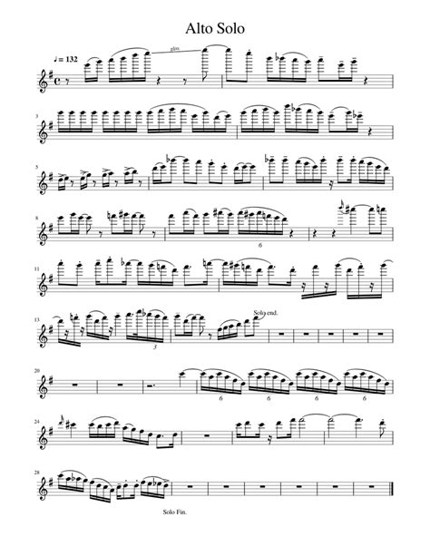 alto solo sheet   saxophone alto solo musescorecom