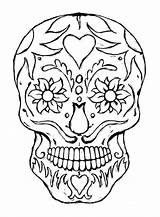 Coloring Pages Printable Dead Skull Book Print Adult Sheets Visit Grateful Flower sketch template