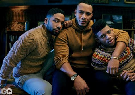 ‘empire stars trai byers bryshere gray and jussie smollett hot in gq style editorial