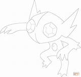 Coloring Sableye Pages Pokemon Supercoloring Drawing Categories sketch template
