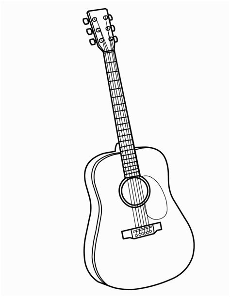 instrument coloring pages guitar coloring pages  instruments