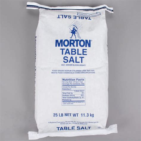 morton  lb bulk  iodized table salt