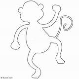 Monkey Outline Cartoon Google Drawing Kids Templates Monkeys Patterns Printable Instructions Step Hanging Drawings Draw Stencils Animal Template Simple Craft sketch template