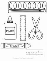 Escolares Colouring Ingles útiles Activity Colorear Crystalandcomp Goma Preescolar Pencil Trazos sketch template