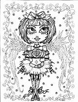 Pages Coloring Instant Gothic Angels sketch template