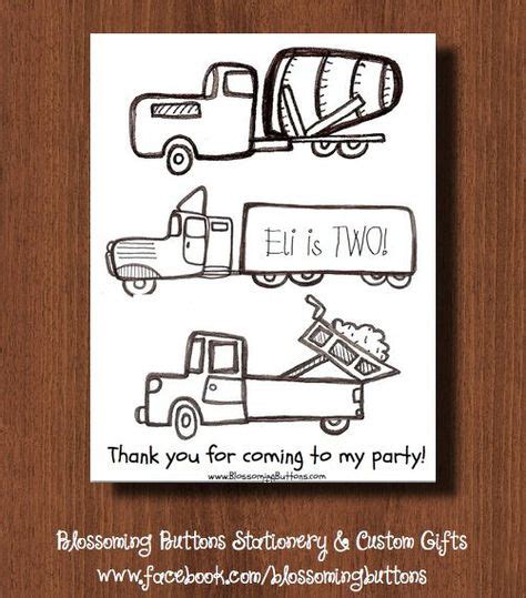 instant  truck coloring sheet  blossomingbuttons  etsy