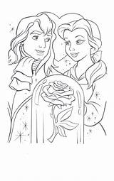 Beast Coloring Pages Beauty Disney Rose Printable Belle Colouring Princess Color Cartoon Book Designlooter Drawings Prince Adult Kids Print Sheets sketch template