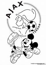 Kleurplaat Ajax Mouse Voetbal Kleurplaten Mickey Eredivisie Futebol Voetbalclub sketch template