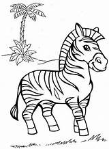Zebra Coloring Pages Kids Animal Zoo Colouring Animals Color Zebras Choose Board sketch template