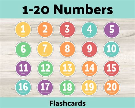 numbers flashcards  toddlers  preschoolers  etsy