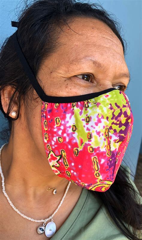 stretch fabric face mask 4th generation limited psychedelic print