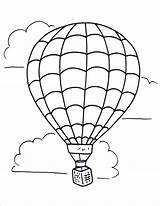 Coloring Air Hot Balloon Pages Large Balloons sketch template