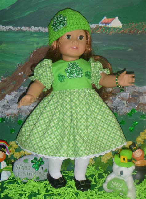 18 In Doll Clothes 4 Pc St Patricks Day Shamrock Outfit Etsy