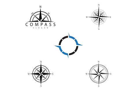 compass logo vector grafica  redgraphic creative fabrica