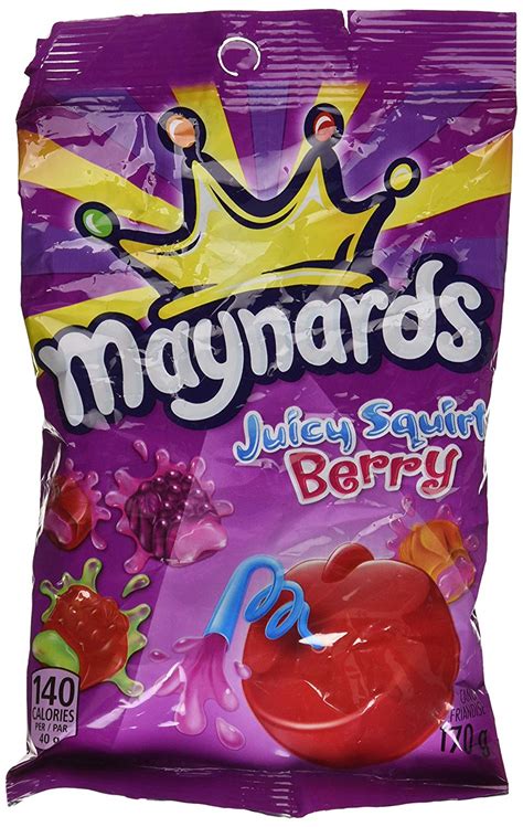 maynards juicy squirts berry gummy candy 170g 6oz 12pk {imported
