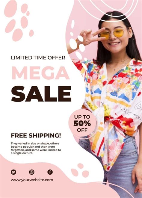 arrivals clothing store poster template  edit