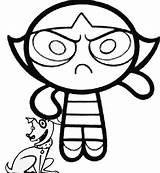 Powerpuff Coloring Girls Buttercup Angry Pages Designlooter sketch template