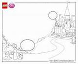 Lego Disney Coloring Pages Cindarella Castle Princess sketch template