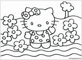 Kitty Hello Princess Pages Coloring Cartoons Kids sketch template
