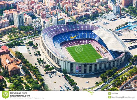 Aerial View Of Camp Nou Stadium Of Fc Barcelona