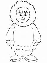 Eskimo Inuit Coloring Pages Boy Printable Drawing Print Countries People Template Kids Winter Craft Coloringhome Preschool Arctic Book Around Coloriage sketch template