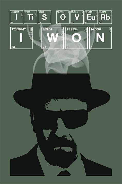 It S Over I Won Breaking Bad Poster Walter White Quote Painting By