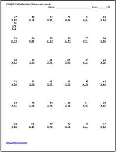 hard multiplication  digit problems multiplication worksheets
