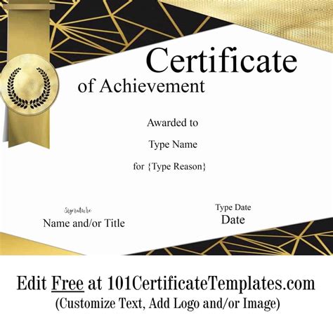 certificate  achievement template