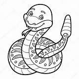 Snake Coloring Rattlesnake Pages Book Vector Cartoon Stock Drawing Ksenya Savva Illustration Getdrawings Rattle Color Depositphotos Getcolorings sketch template