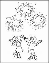 Diwali Colouring Fireworks Coloringhome sketch template